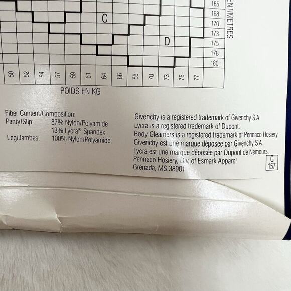 Vintage NEW GIVENCHY White Crystal Shimmery Ultra Sheer Control Top Pantyhose - Picture 12 of 13